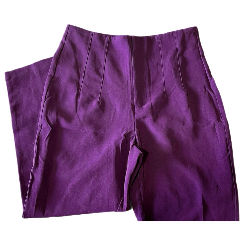 Deep Purple High-Waisted Trousers